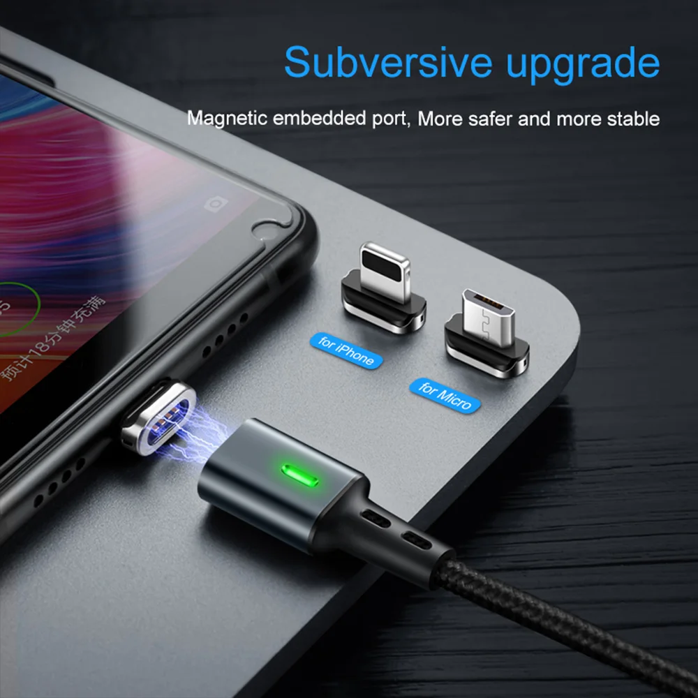 3A Быстрый Магнитный QC 3 0 кабель Micro USB для Iphone зарядка Магнит samsung Xiaomi huawei|Зарядные