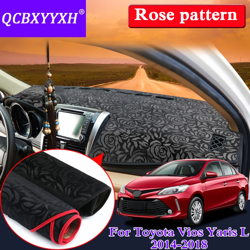 Автомобильный Стайлинг Противоскользящий коврик для Toyota Vios Yaris L 2014 2018 RHD & LHD Роза