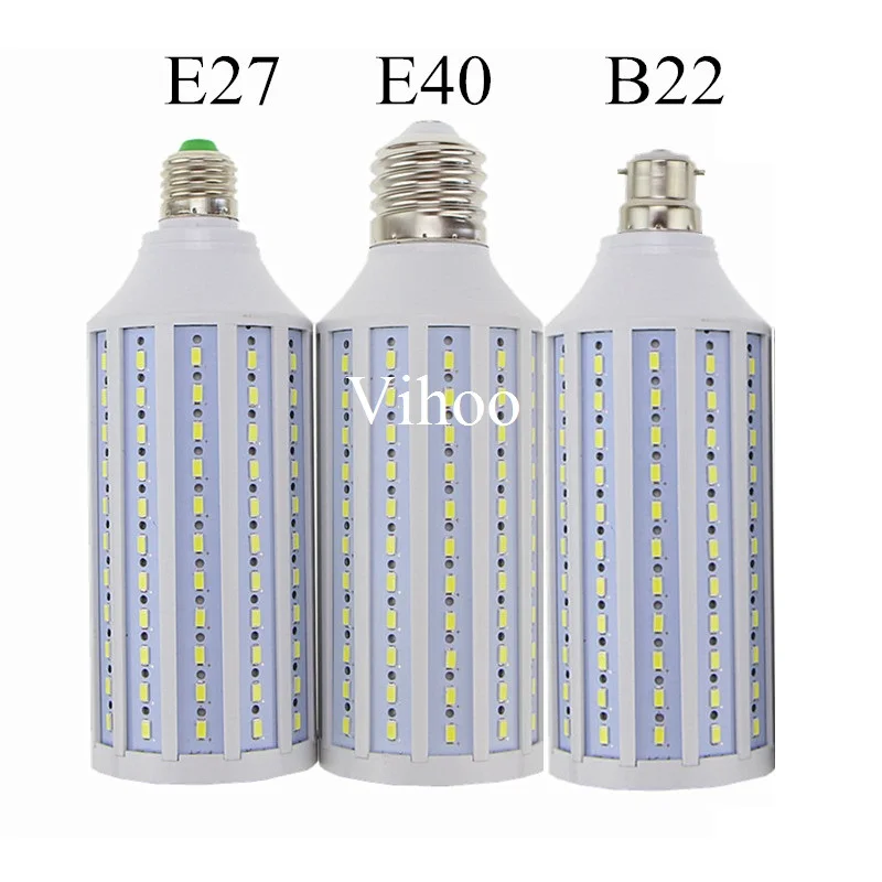 7 Вт 12 15 25 30 40 50 60 80 100 E27 B22 E40 SMD 5730 5630 Светодиодная Лампочка кукуруза освещение
