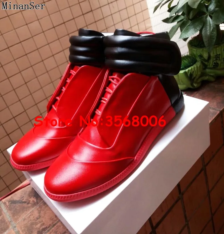 Patent Leather Red Gold Silver Blue Mans Outdoor Sneakers zapatillas hombre Lace Up Brand Style Male Flats Shoes Leisure Boots | Обувь