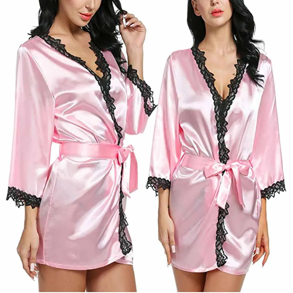 Женское сексуальное шелковое мягкое и удобное белье Babydoll кружевное нижнее