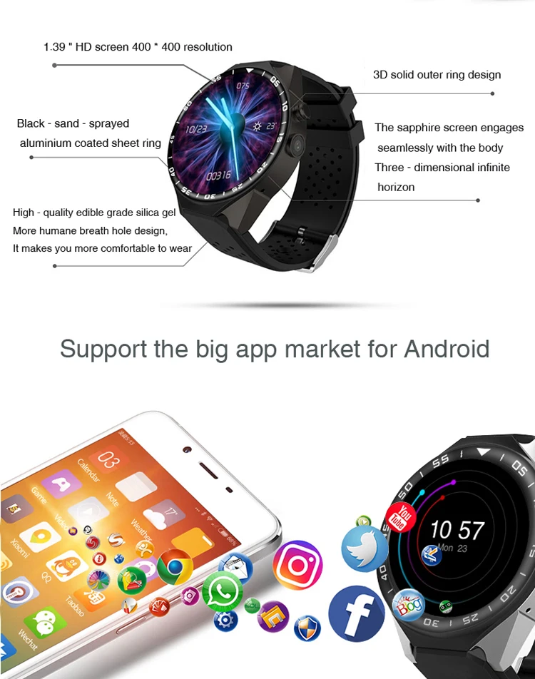 S99C Смарт Wach Bluetooth носимые устройства Android5.1 трекер сердечного ритма Поддержка 2G/3g gps телефон Smartwatch PK GT08 KW88 kw18