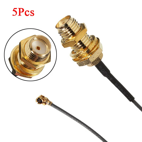 

5Pcs/lot SMA Female Jack Straight Bulkhead For IPX U.fl Pigtail 1.13mm Cable
