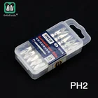 Магнитные насадки Phillips PH2, 10 шт.лот, с шестигранным хвостовиком, 65 мм, для электрической отвертки