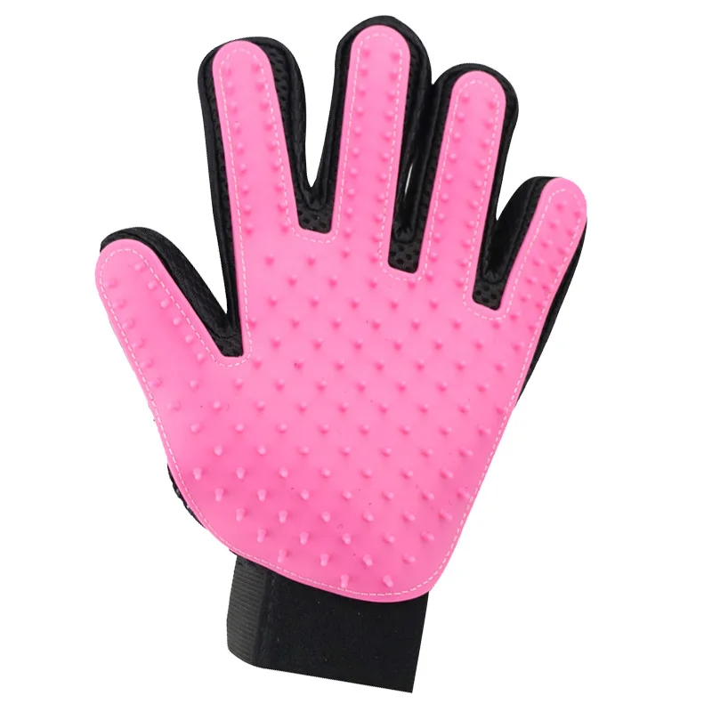 Pink Left Pet перчатки "Кошка" для кошек Уход за лошадьми волоса животных remonal расческа силиконовая рукавица для Аксессуары для кошек массаж кошка собака Уход за лошадьми поставки - Цвет: Pink Left