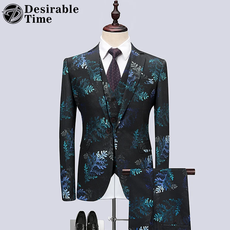 Корейский стиль Новые Для мужчин костюмы для выпускного свадьбы 2018 дизайнер Slim Fit