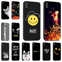 case for huawei honor 8x max 8a 10 lite cases soft silicon fashion painted black cover coque for huawei p smart 2019 bumper capa