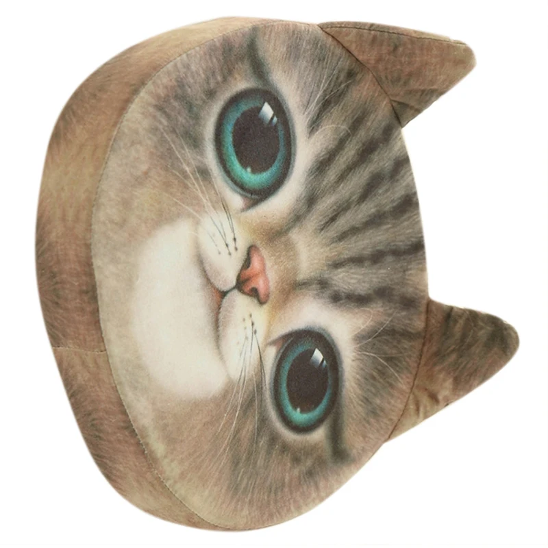 3D эффект большой кот лицо декоративная подушка для обятий автомобиль диван