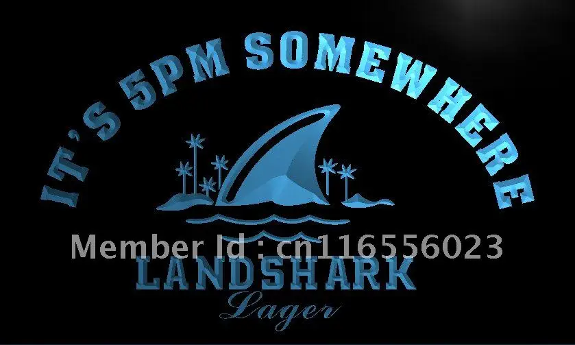 LA694-это 5 где-то Landshark светодиодный неоновый светильник знак для домашнего декора |