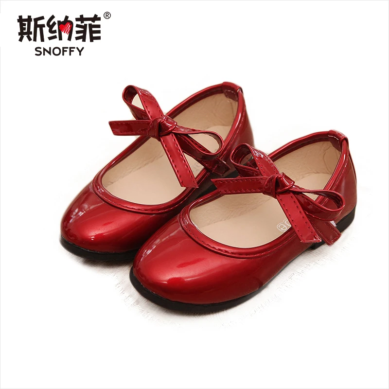 Новая детская обувь на весну и осень 2018 однотонные тонкие туфли в стиле принцессы