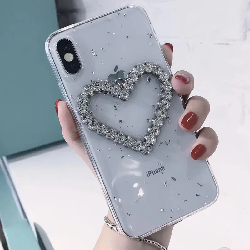 Роскошный блестящий чехол для телефона с серебряной фольгой iPhone X XS Max XR 8 7 6 6S Plus