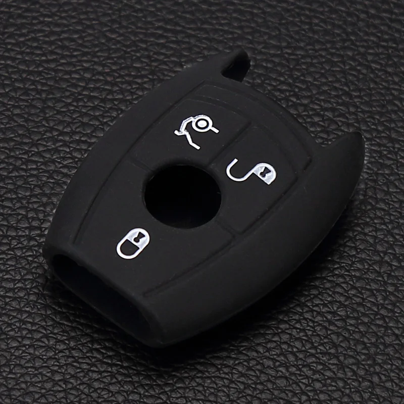 Силиконовый чехол для ключа автомобиля наклейка оболочка mercedes benz w203 w211 CLK c180 e200 AMG