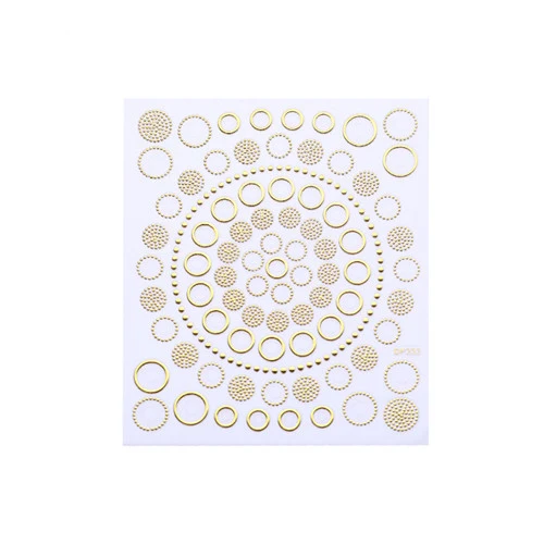 DP333 1 шт 3D стикер для дизайна ногтей Золотая решетка Хаундстут Леопард полоса Геометрическая Луна Звезда полосы волнистая линия DIY наклейки украшения - Цвет: DP333