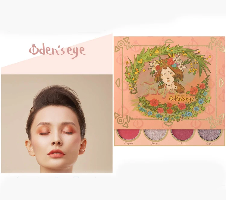 12 цветов, шведская фея, палитра теней для век Oden's eye Freja diva, палитра теней для век, макияж, матовое мерцание, блеск для пигментированных девушек