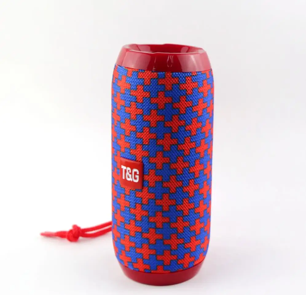 Cross Red TG117 Bluetooth открытый динамик водонепроницаемый портативный беспроводной Колонка громкий динамик коробка FM радио Aux вход поддержка TF карты - Цвет: Cross Red