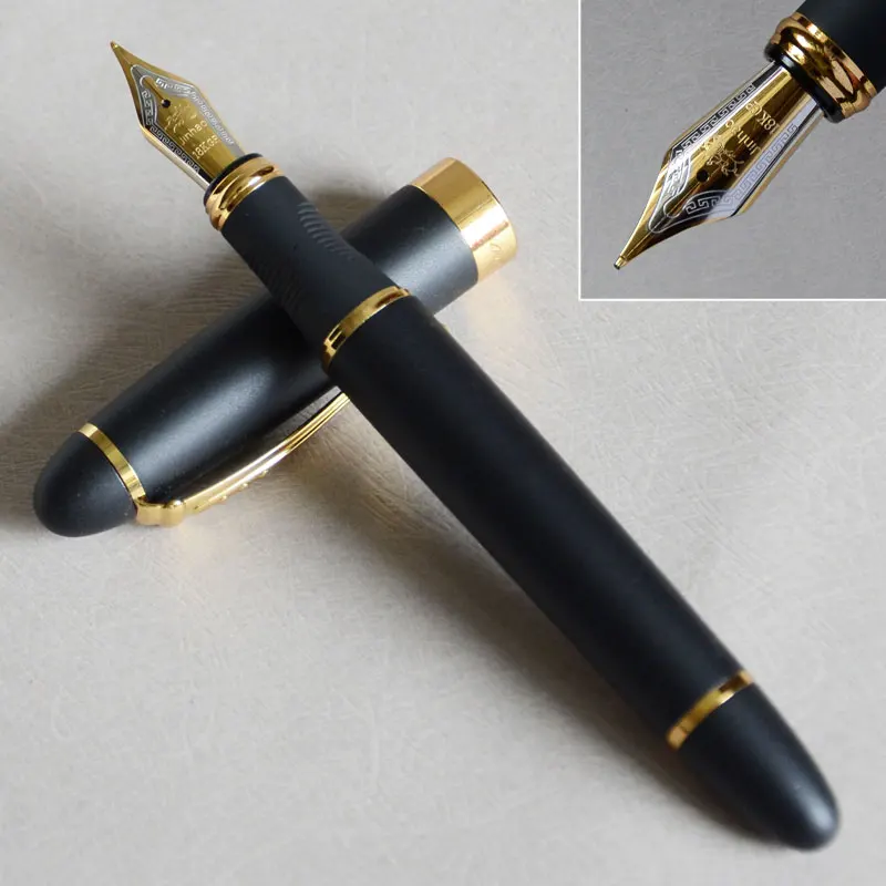 FOUNTAIN PEN 18KGP 0.7mm BROAD NIB JINHAO X450 MATTE BLACK / GOLDEN BUSINESS GIFT WHITE RED PINK 21 COLORS FOR CHOICE 450 | Канцтовары