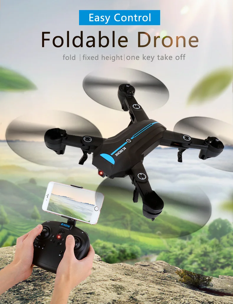 A6 RC вертолет wifi FPV мини Дрон 2,4G пульт дистанционного управления с HD камерой RC Дрон режим удержания высоты складной ручной Квадрокоптер