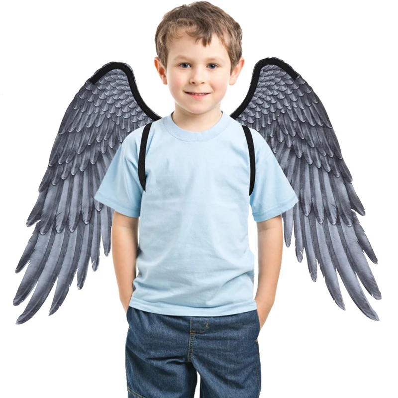 New Halloween Boy Girl Child Black White Angel Wings Wing Unisex Multi-Purpose Creative Costume Party Pro | Дом и сад