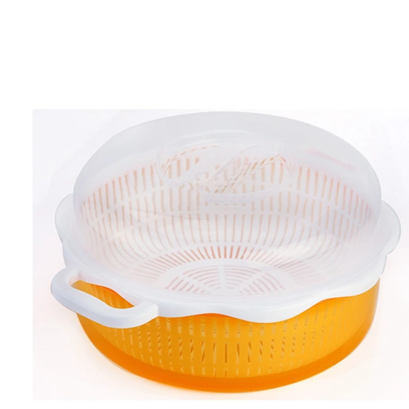 1 шт пластиковая двухслойная дренажная корзина круглый полый фруктовый Овощной
