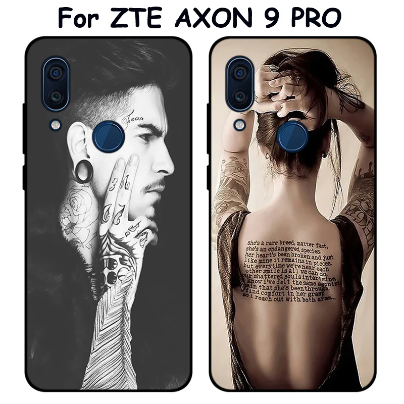 Мягкий силиконовый чехол для телефона AXON 9 PRO s ZTE AXON9 прозрачный с рисунком beauty guy
