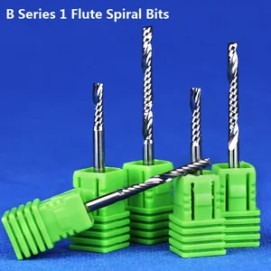 1 шт., спиральные концевые фрезы SHK серии B 3,175 мм с одной канавкой, Фрезы с ЧПУ для резки 1 ДВП, пластика ацилиса