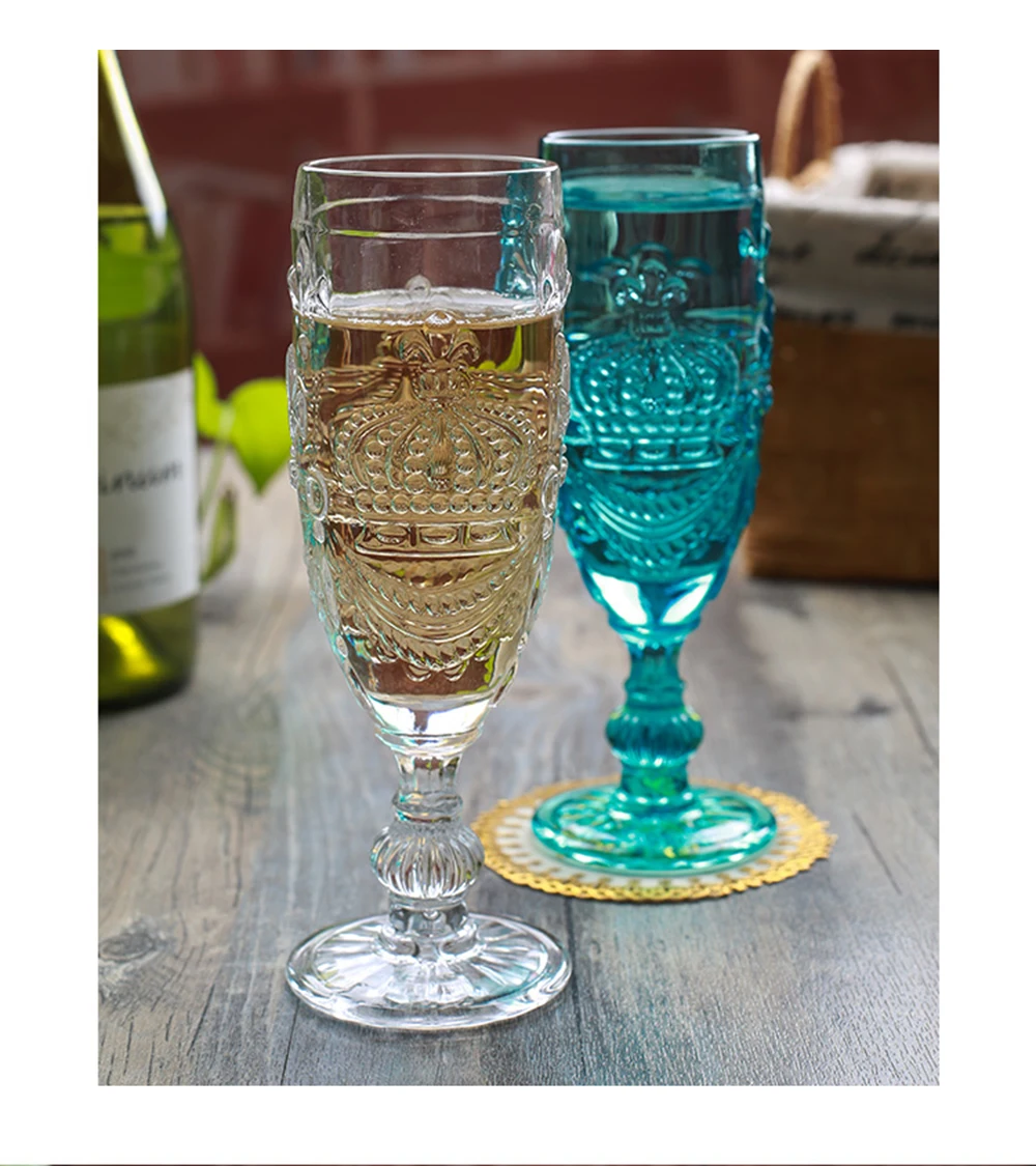 Хрустальные бокалы Европейский свинец Стекло тиснением Бокалы под Вино