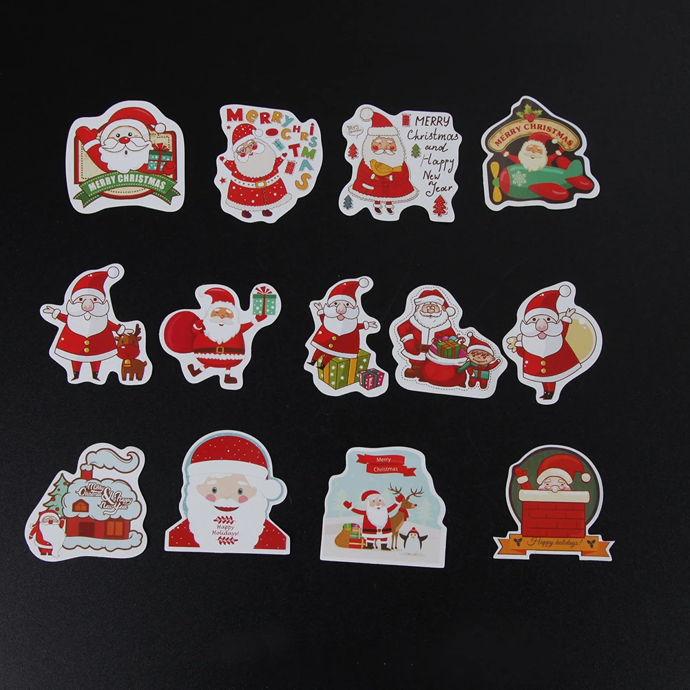 Decorative DIY Diary Album Stick Label Decor Merry Christmas Santa Claus Cake Stickers Scrapbooking 48pcs/pack | Канцтовары для