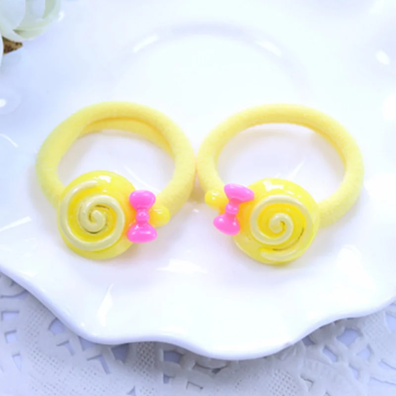 2 Горячая 2 шт./лот для новорожденных девочек эластичный резинки для волос аксессуары для волос милый Hairball Головные уборы Детские резинки Детские волосы веревки - Цвет: 2
