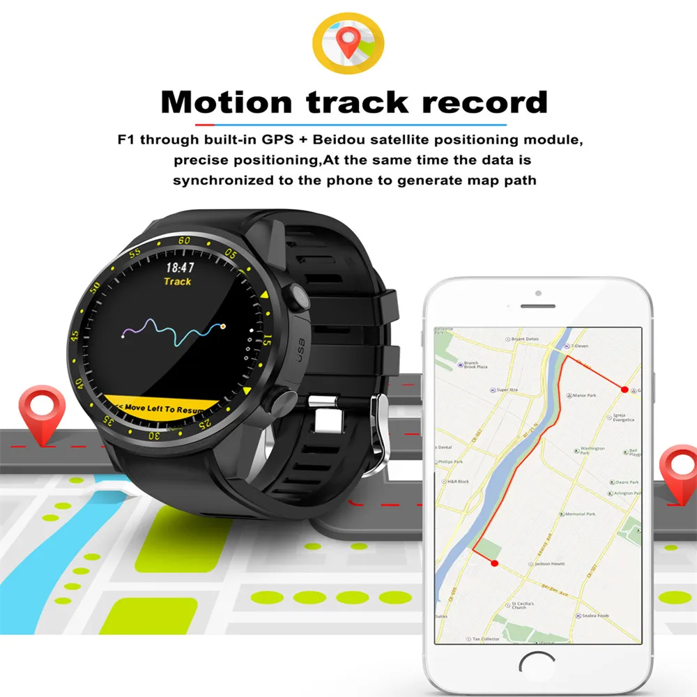 Смарт часы Beseneur F1 мужские с GPS пульсометром и камерой|Смарт-часы| |