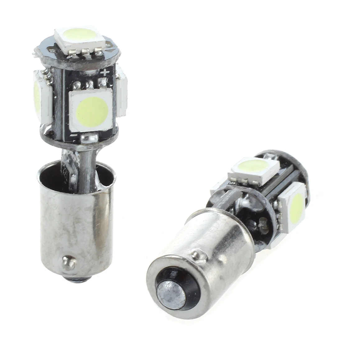 Светодиодная лампа 5050 SMD BA9S H6W T4W 2 шт. белая с защитой от ошибок ODB|Передние LED-фары