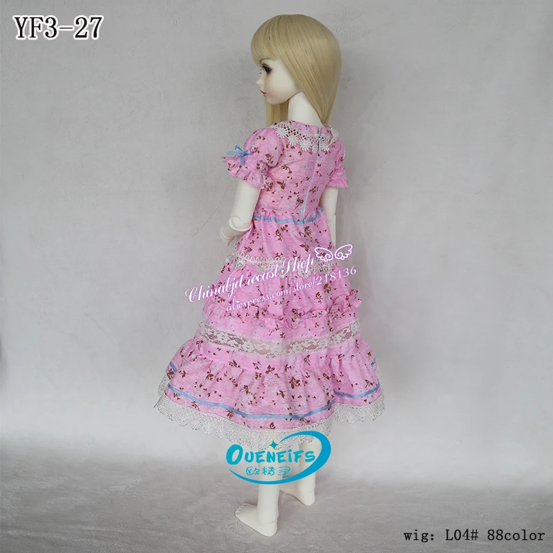 Одежда для кукол BJD SD длинная юбка 1/3 платье с цветочным рисунком кружевное