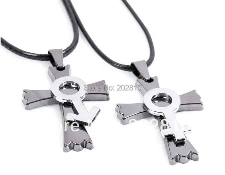 Ожерелье из титановой стали с крестом ювелирное изделие подвеской для пар Дева