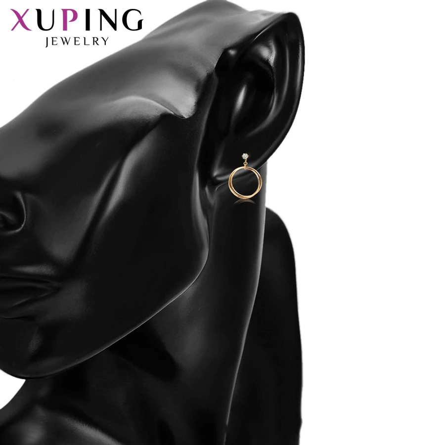 Xuping сексуальные позолоченные серьги кольца для женщин Простые Модные ювелирные