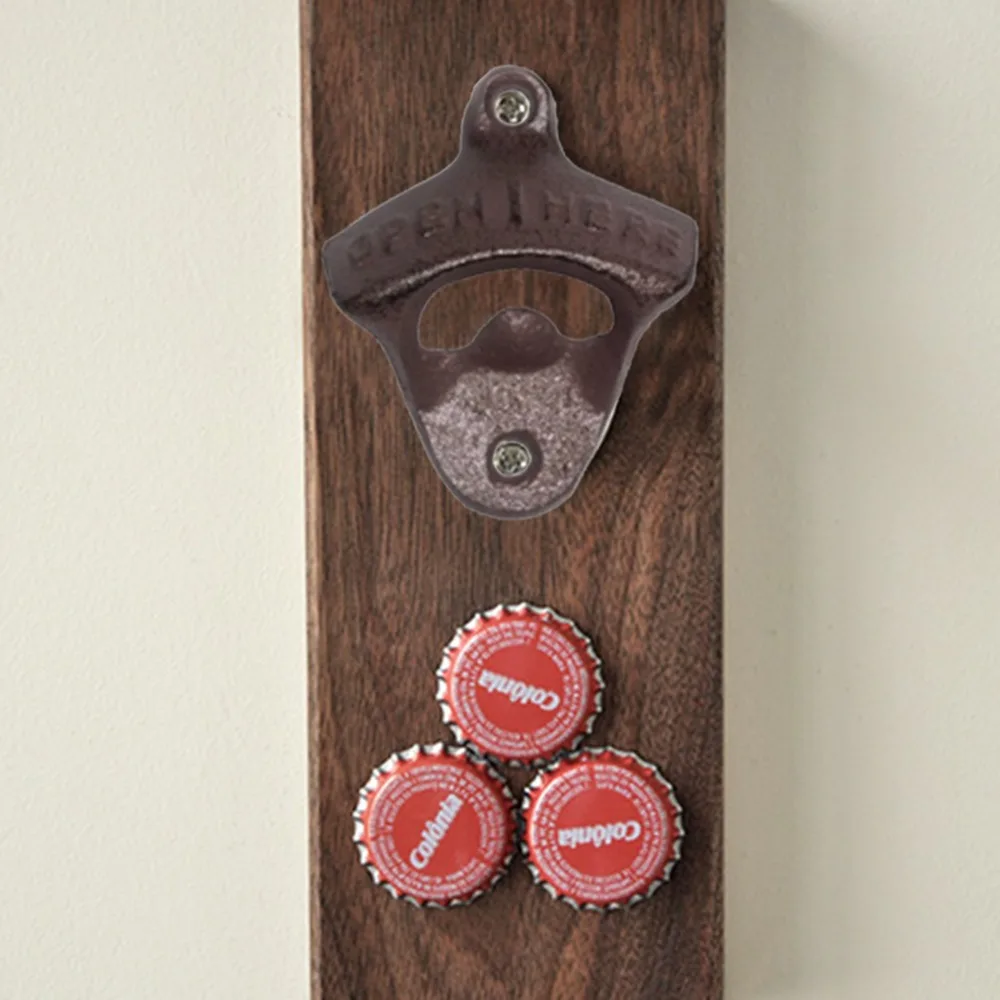 Старинные Антикварные Главная Кухня Настенный Бар Стеклянная Бутылка Пива Cap