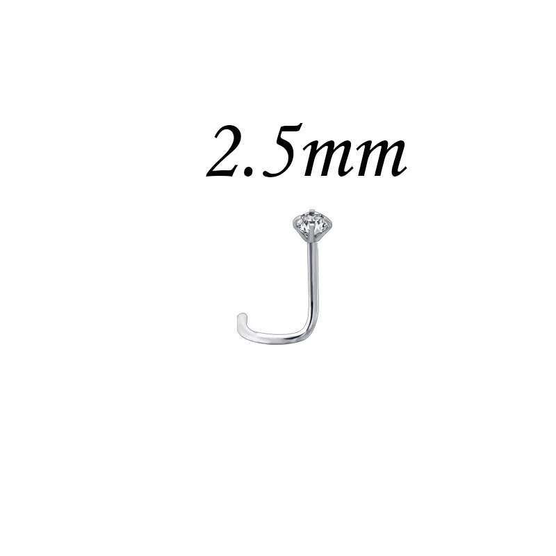 2.5mm Модное сексуальное женское кольцо для пирсинга из нержавеющей стали с цирконом 1,5 мм 2 мм 2,5 мм 3 мм ювелирные украшения для пирсинга девочек противоаллергические - Окраска металла: 2.5mm