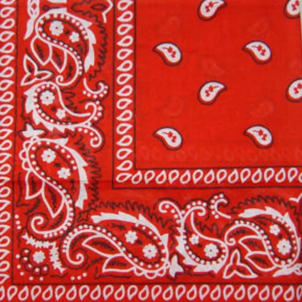 Red Summer Bandana Paisley Headwear Biker Cover Scarf Cotton Square Kerchief | New