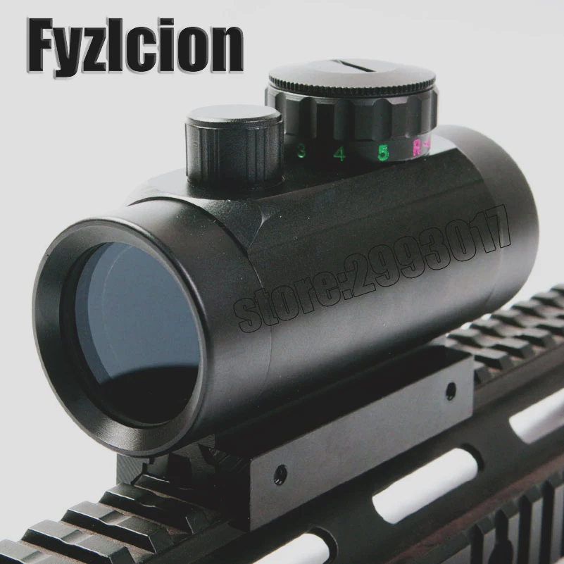 FYZLCION 1X40 тактический голографический прицел зеленая красная точка зрения перекрестный прицел с 11 мм рейкой для пневматического пистолета 20 м