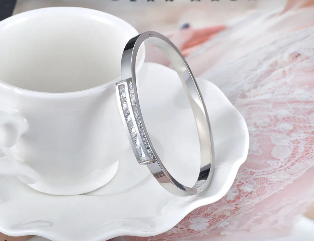 JeeMango Ol стиль AAA кубический цирконий манжеты браслеты и ювелирные изделия браслет