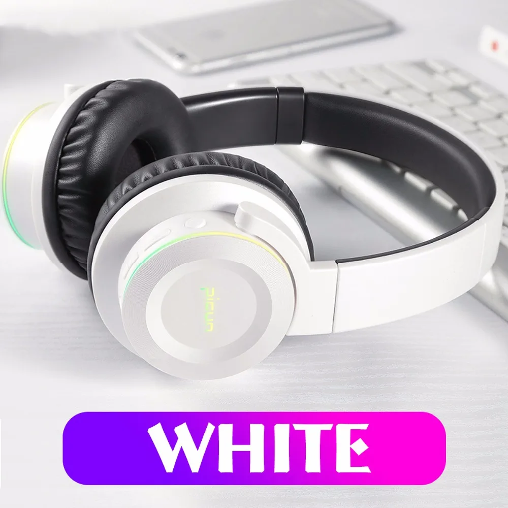 Picun B9 беспроводные bluetooth наушники гарнитура со светодиодной вставкой Touchs управление складные регулируемые наушники с микрофоном/tf-картой для мобильного телефона