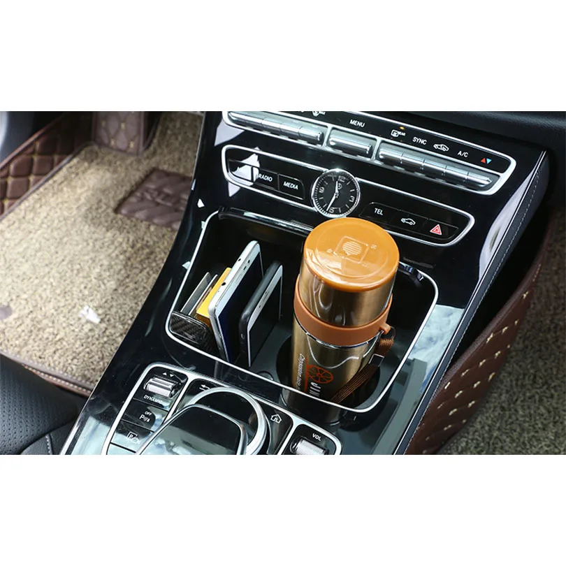 Автомобильная Центральная коробка для хранения подстаканник Mercedes Benz C class W205 GLC