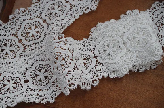 

5 ярдов, белые кружевные отделки, Хлопковые вязаные кружева, 100% хлопок на дворе, LT009