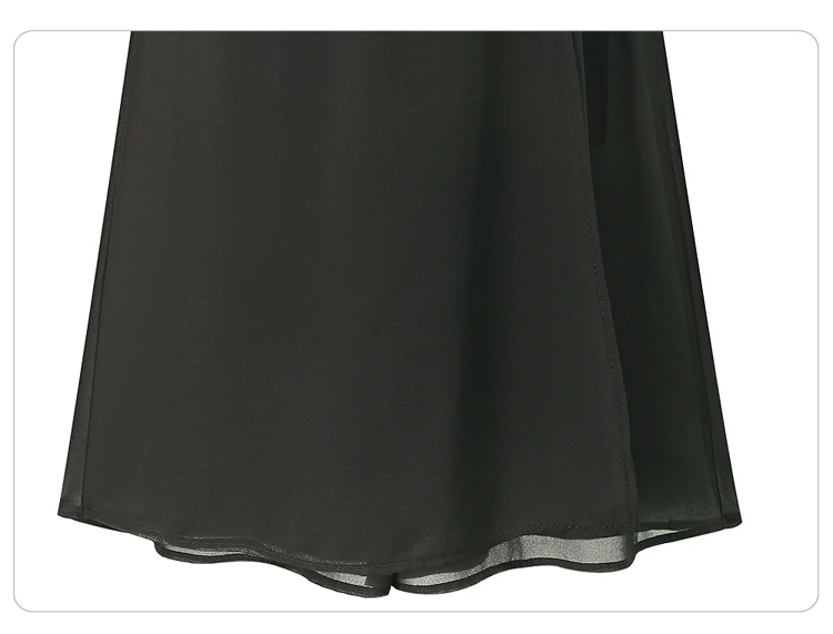 ANASUNMOON, летние, Европейский стиль, размера плюс, 5XL, женские брюки, повседневные, свободные, шифон, до середины икры, штаны, черные, широкие, для девушек