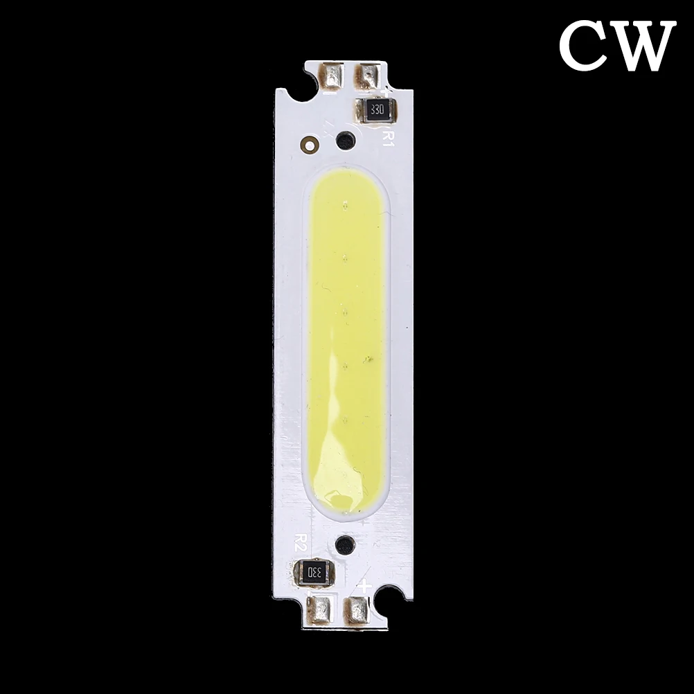 Cool White 1 шт. цветной светодиодный модуль источника света светодиодный COB полоса источник света Moudle DC 12 В 2 Вт DIY светодиодная лампочка лампа 60*15 мм - Цвет: Cool White