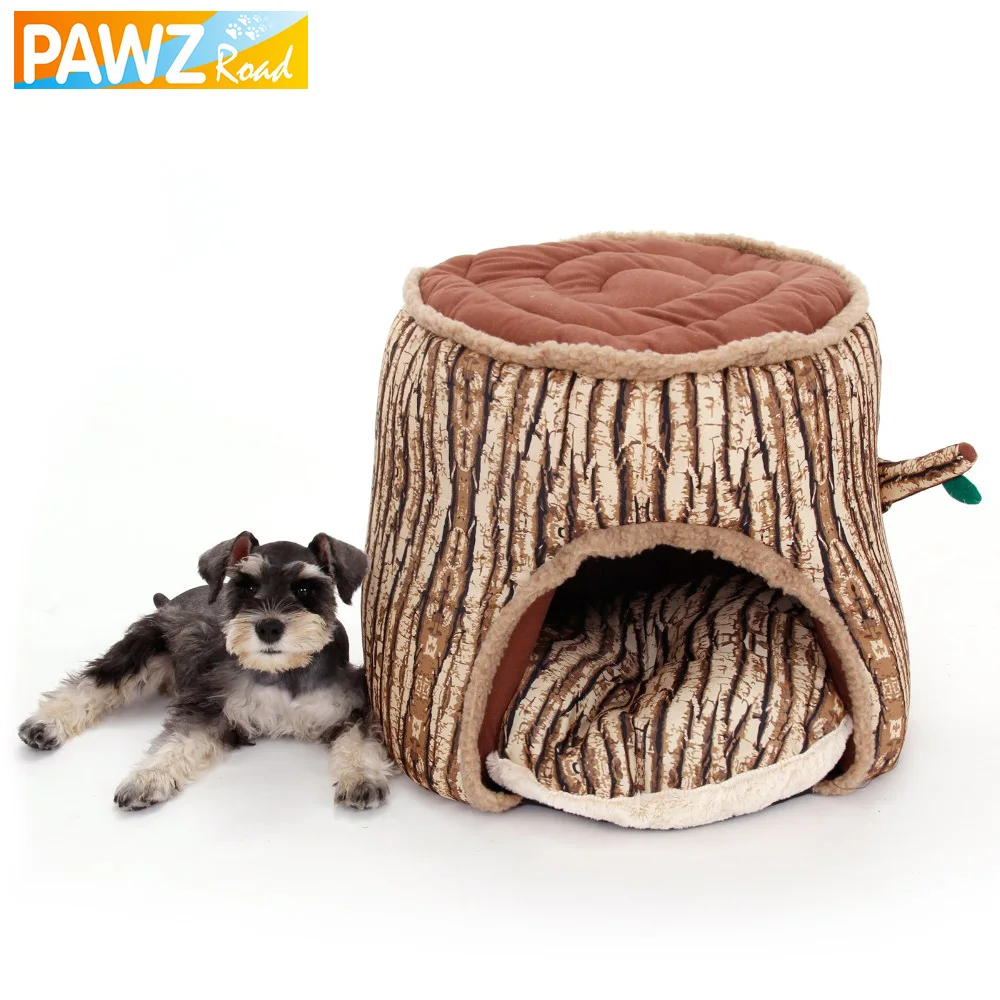 Супер мягкая кровать для собаки питомник дерево пень дизайн собачий домик щенок
