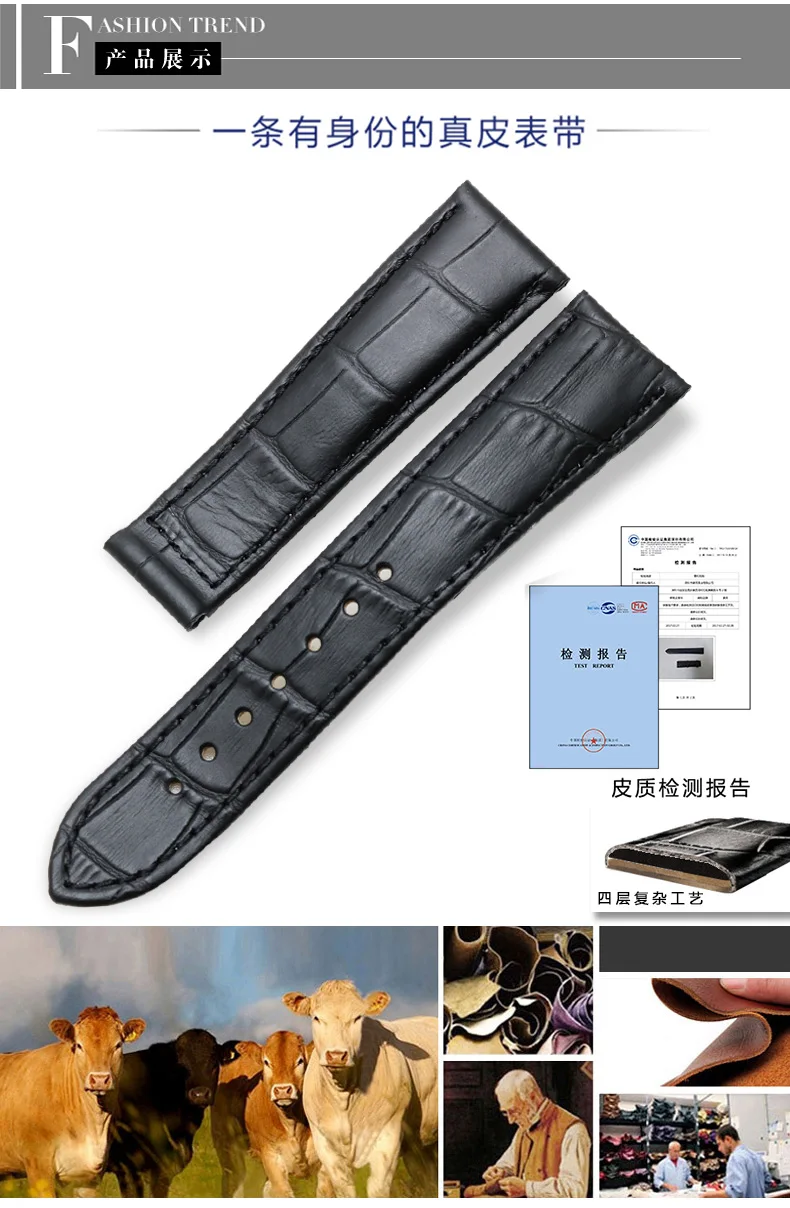Роскошная натуральная кожа для oris 733 734 581 Часы 20 мм 21 мм ремешок для часов антиквариат ремешок для мужчин браслет на запястье без пряжки