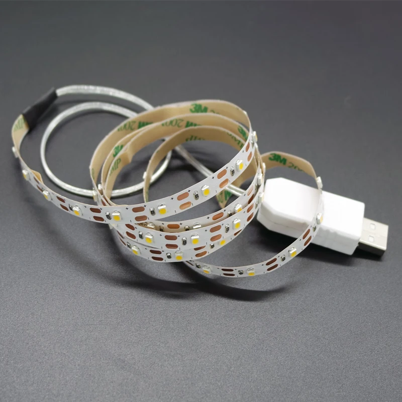 Светодиодная лента с питанием от USB 5 В 60 светодиодов/м 3528 SMD не водонепроницаемая