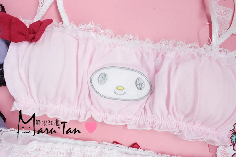 2 шт./партия, комплект нижнего белья из хлопка с надписью My Melody Vollet& Pink Bra Camisoles& Panties