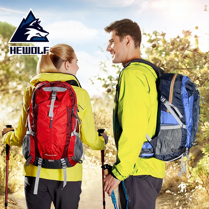 Koop Hewolf Outdoor Sporttas 38L Ultralight Sport Klimmen Tas Waterdicht Ademend Leisure Rugzak Outdoor Camping Wandelen Tassen
