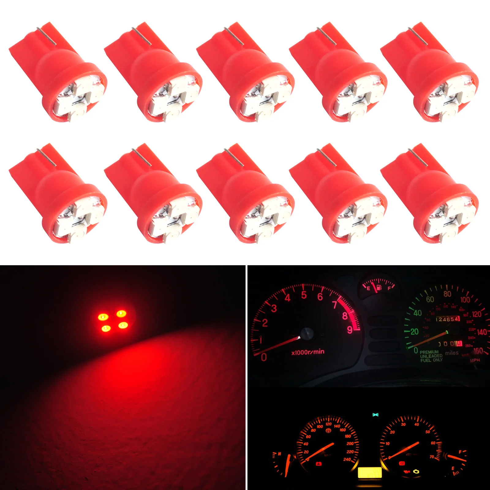 10 шт. T10 4 SMD клиновидный для салона инструмент боковых окон автомобиля светильник