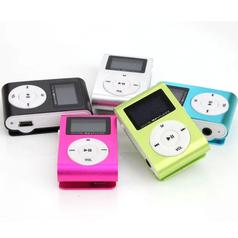 MP3 плеер с металлическим зажимом мини USB ЖК экран поддержка 32 ГБ Micro SD TF слот для